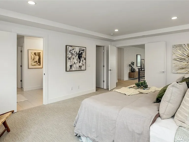 Master suite with dual walk-in-closers