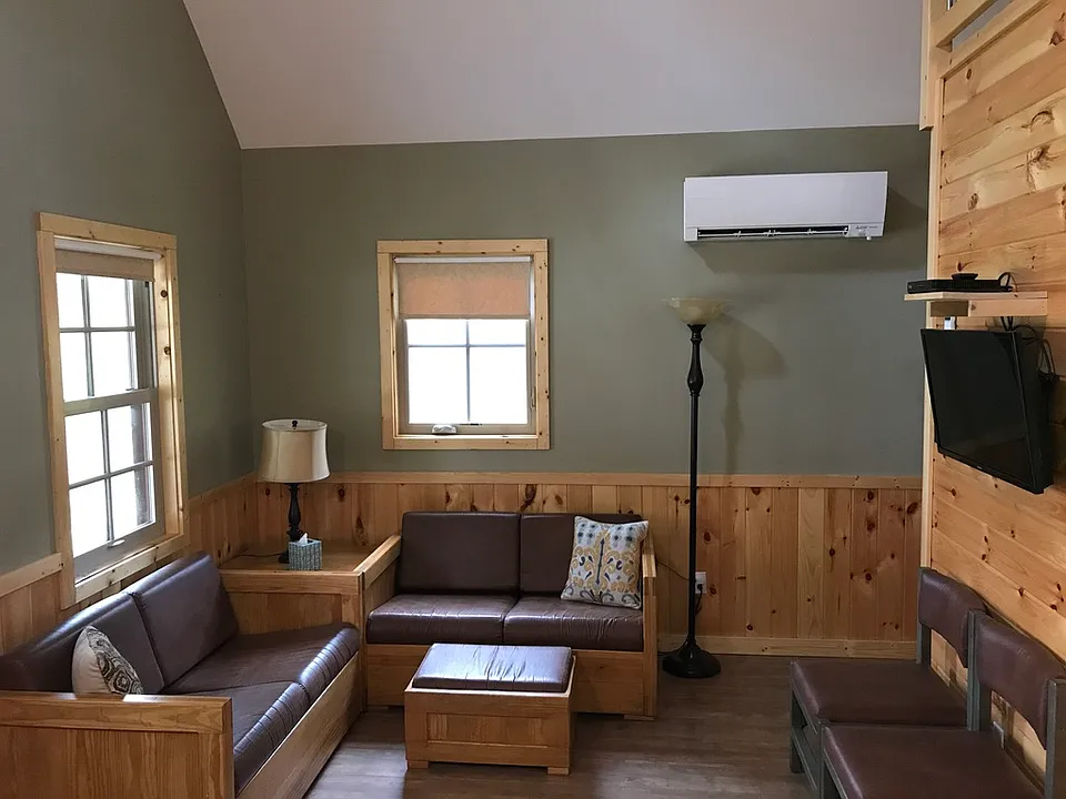 Living room with TV.