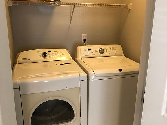 Washer and Dryer located off bedroom