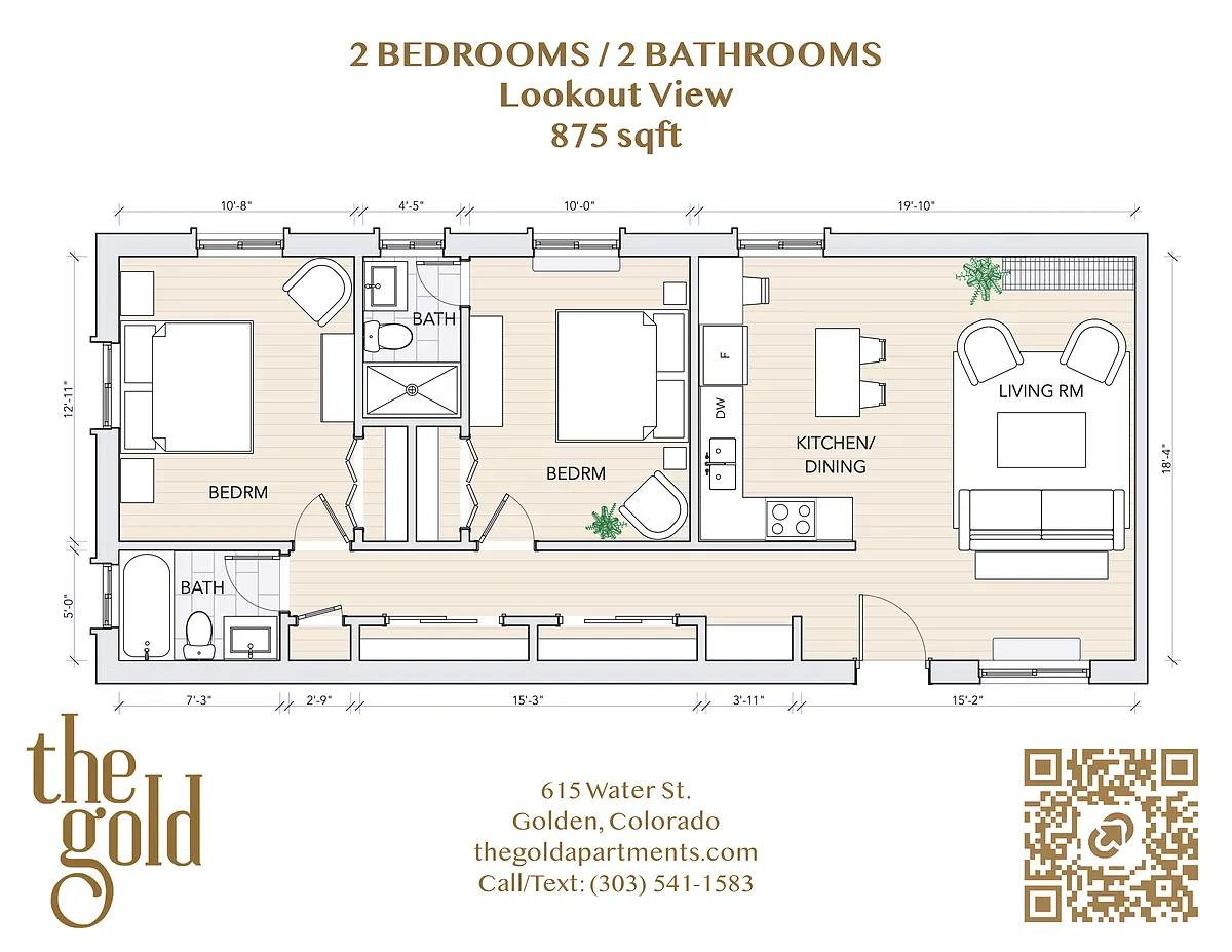 Floor plan 2X2 Lookout View