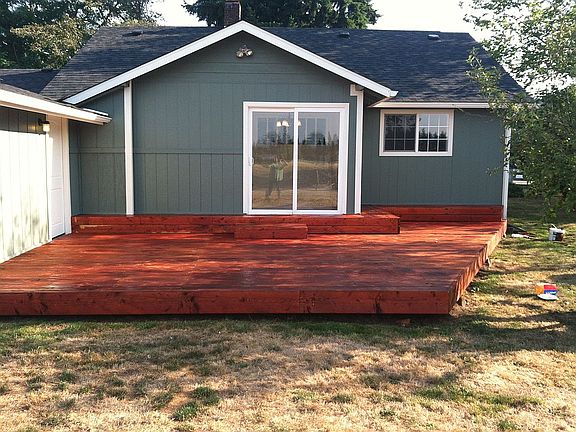 Newly built deck