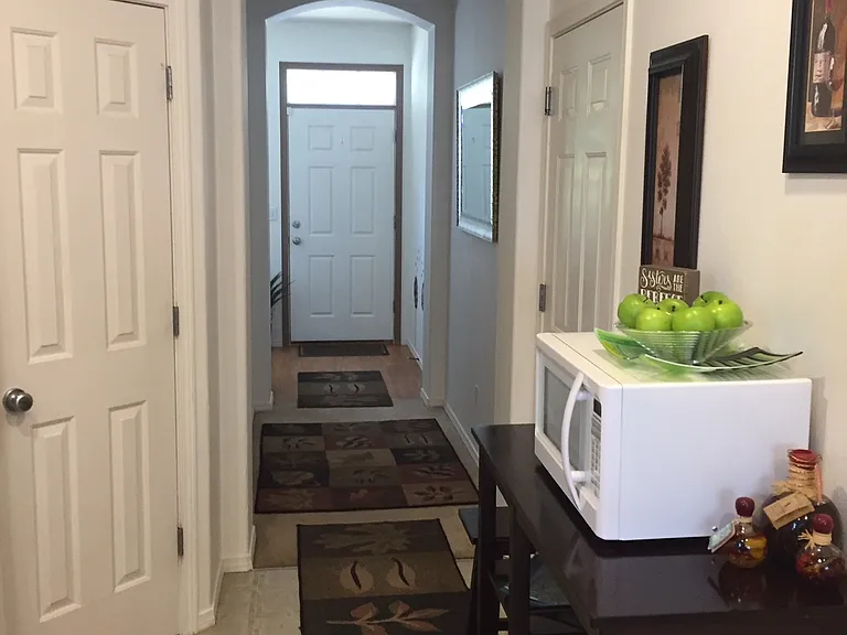 View from kitchen to front door