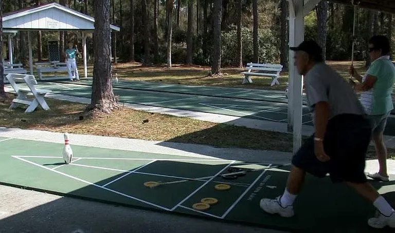Shaded Shuffleboard Courts
