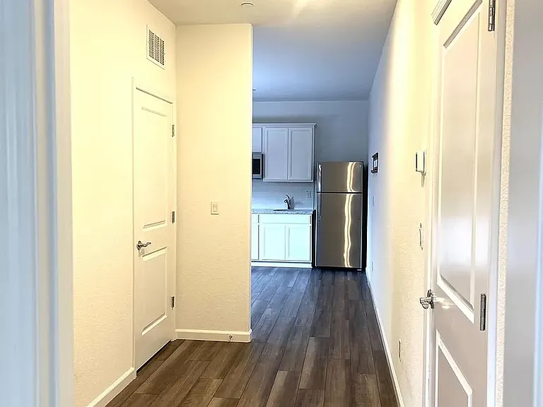 View from the room to the living area.