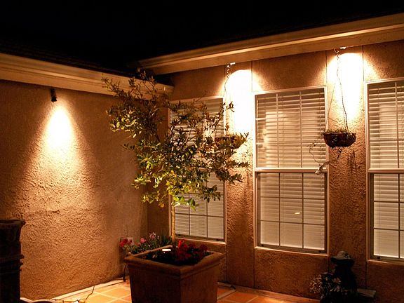 The courtyard at night