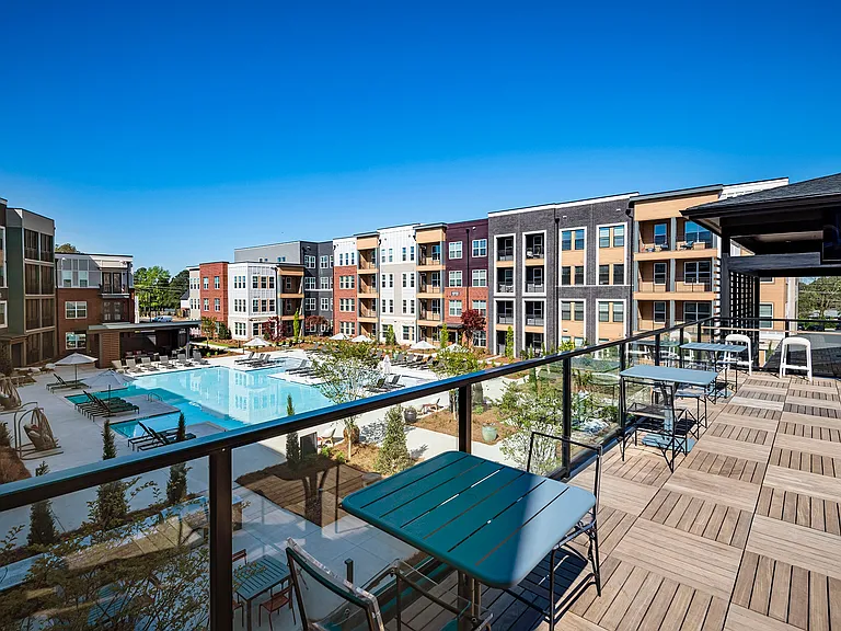 Rooftop Lounge Overlooking Pool