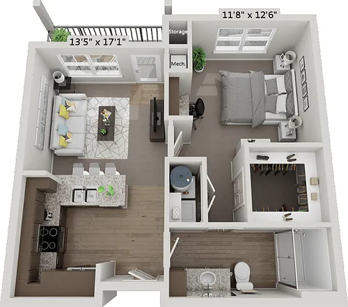 Floor plan A1 - Voyager 1X1