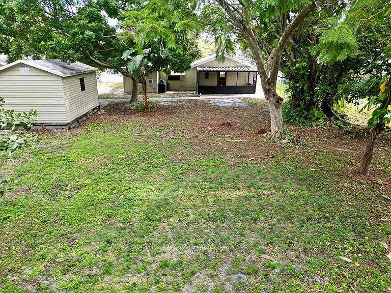 spacious backyard