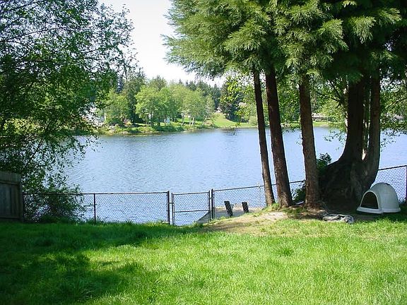 Backyard view of lake