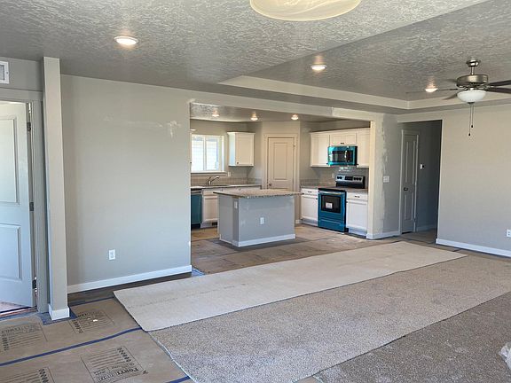 From patio door to kitchen