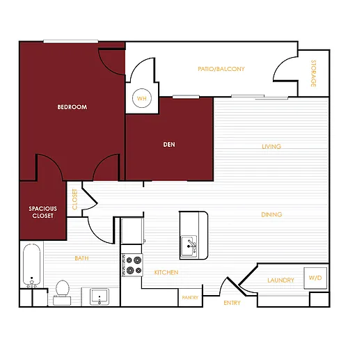 Floor plan Danville with Den