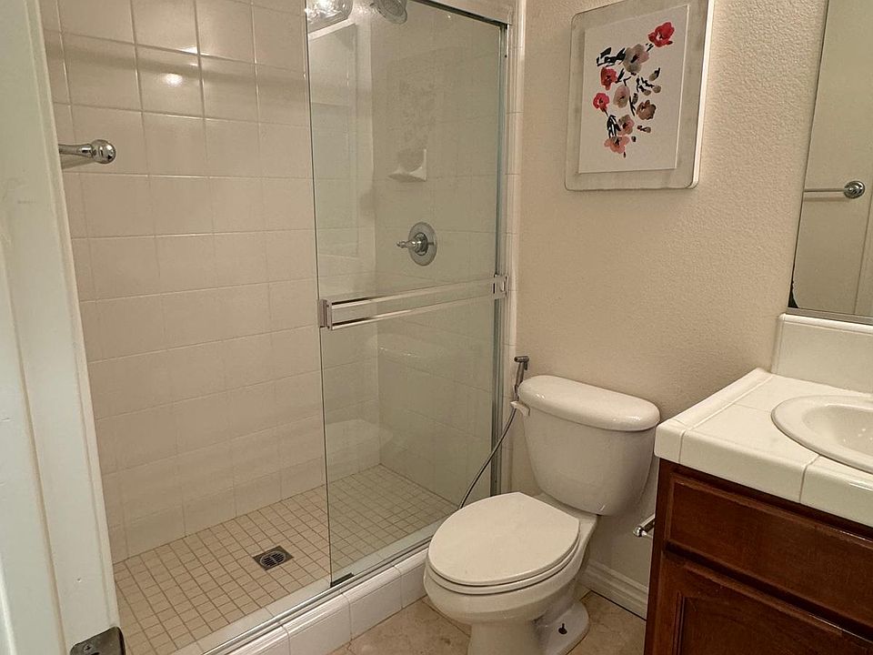 Bathroom with full standing shower.