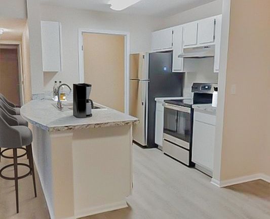 Cook and entertain in style with our contemporary kitchens, featuring sleek countertops, modern appliances, and ample cabinetry for all your culinary needs.