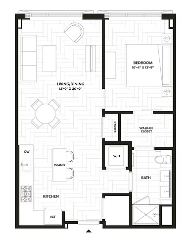 Floor plan 1 Bed/1 Bath-A9
