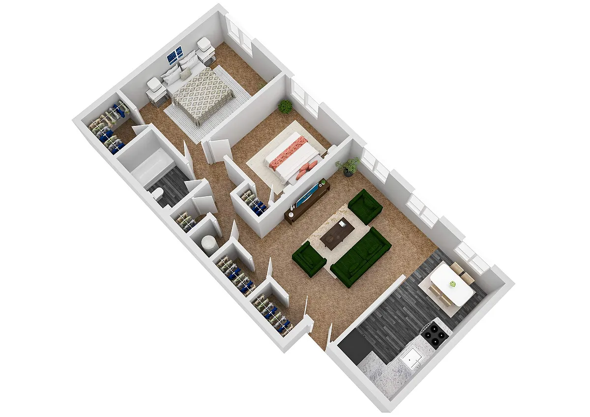 Floor plan B1R - Renovated