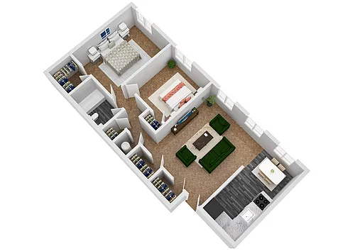 Floor plan B1R - Renovated