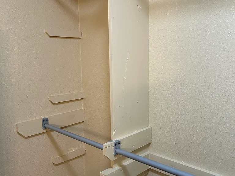 Walk in master bedroom closet