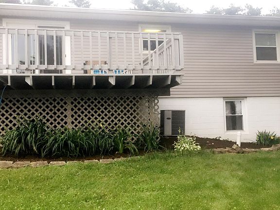 Back view of deck