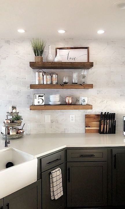 Beautiful open shelving 