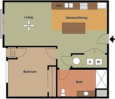 Floor plan 1 Bedroom