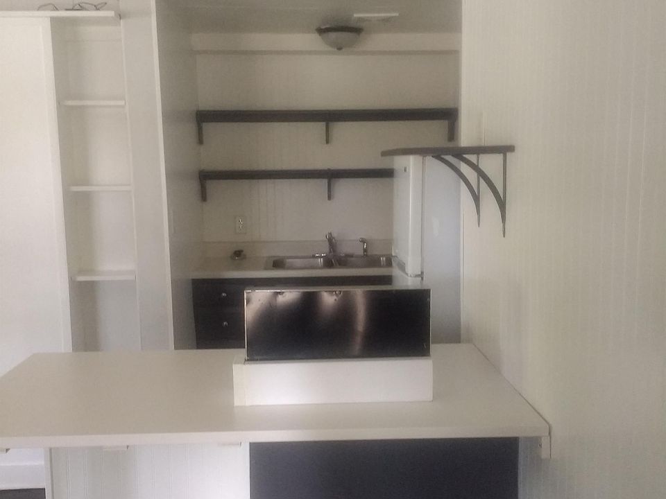 View of Kitchen and Snack Bar as you enter