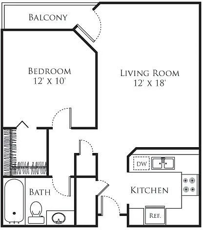 Floor plan One Bedroom