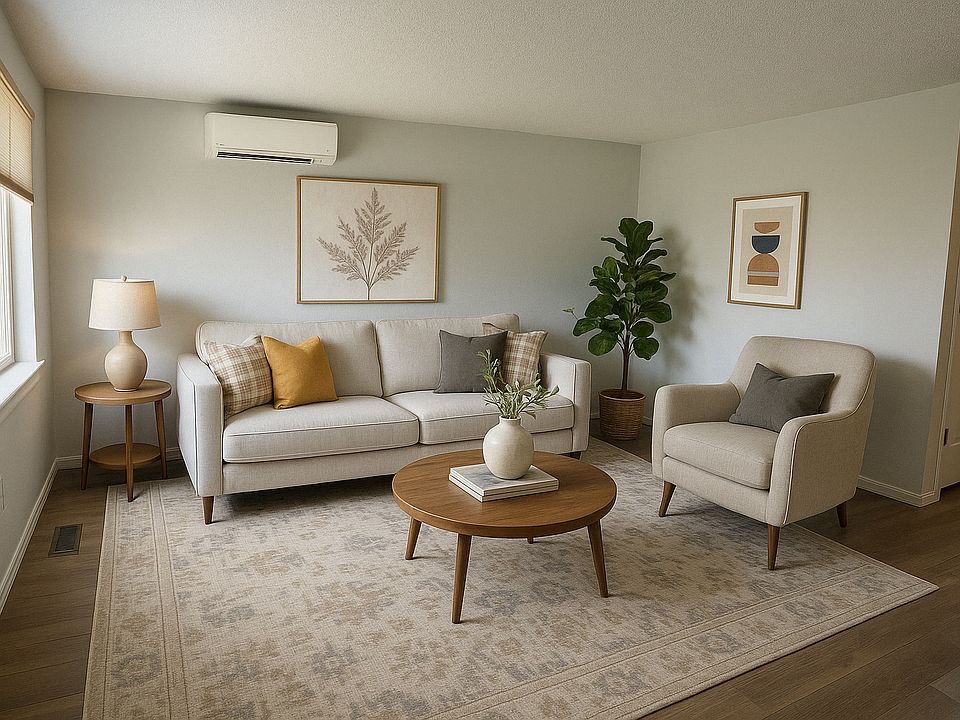 Living space - virtually staged