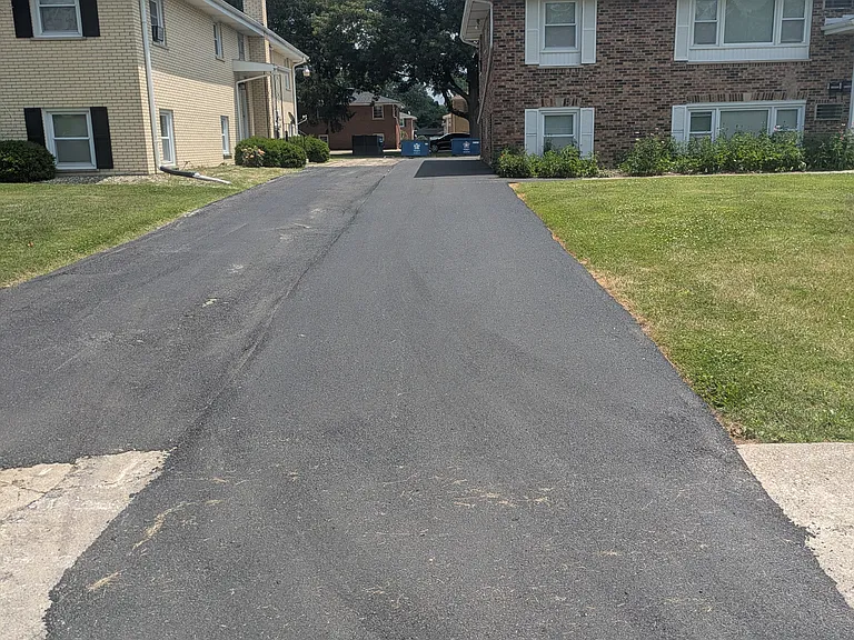 New asphalt driveway