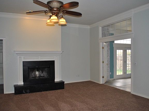fireplace in living