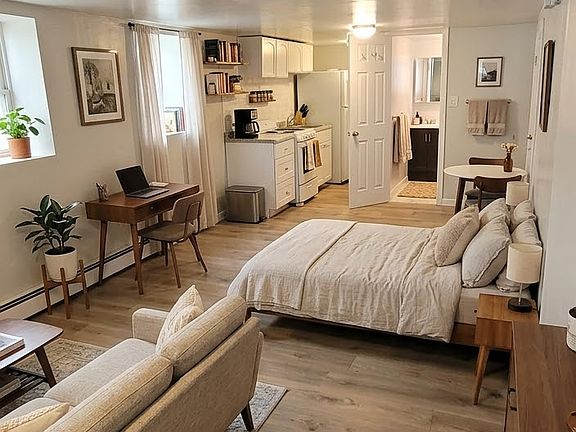 This room has been virtually staged using AI to help visualize its layout and design potential.