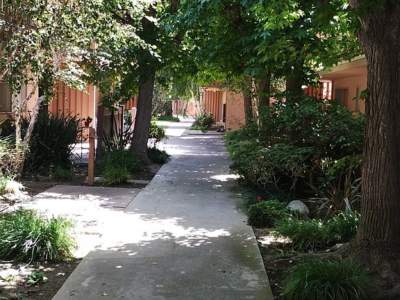 Lush walkway in Condo complex
