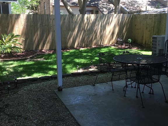 Low maintenance yard with privacy fence