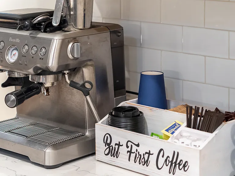 Skip the coffee shop lines_channel your inner barista with our premium Breville espresso machine