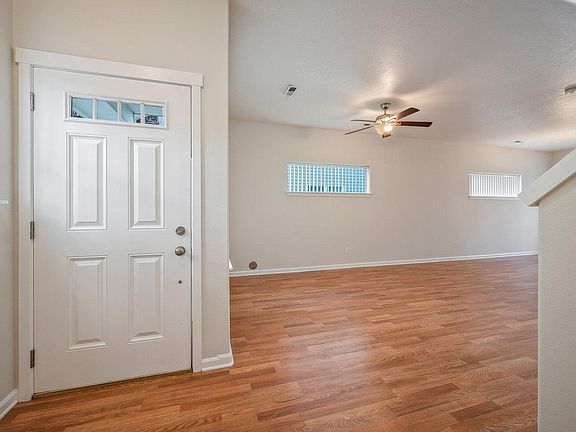 Ceiling fan in living room.
