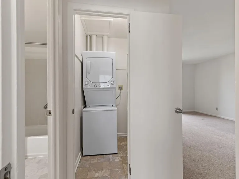 Stackable Washer and Dryer in the 1-Bedroom Floor Plan