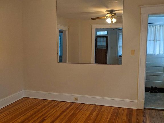 Dining room viewed from front door.