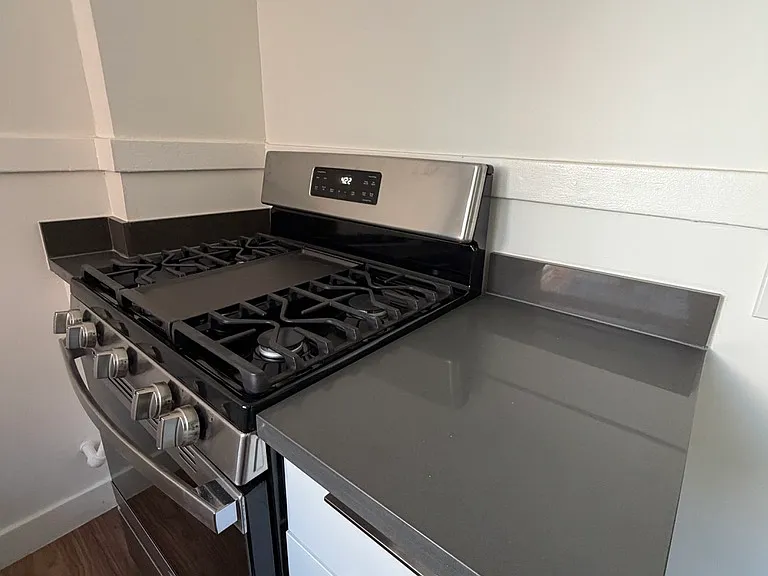 New gas stove, more counterspace
