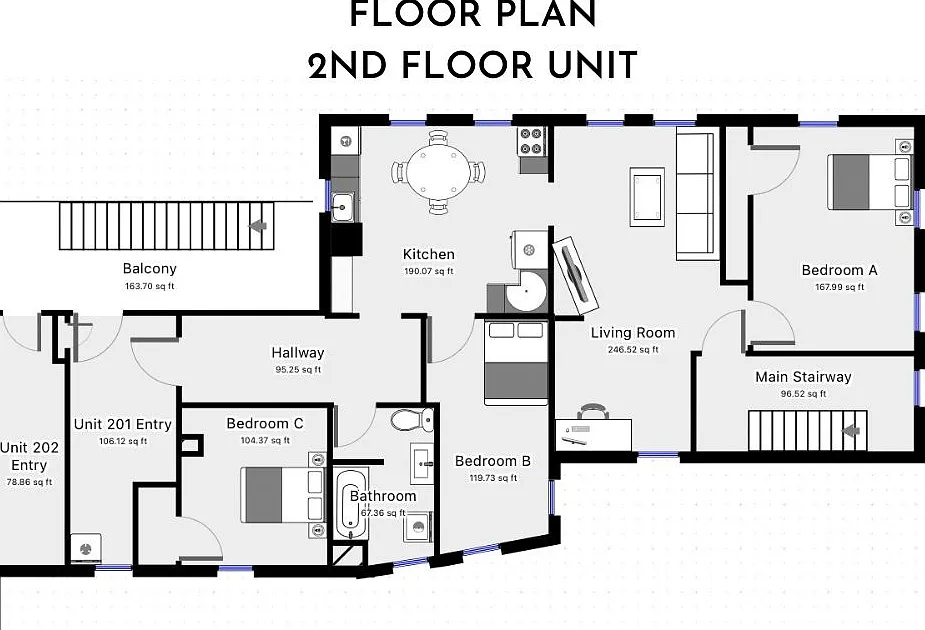 3 bed, 1100 sqft, $2,500 — Photo 2