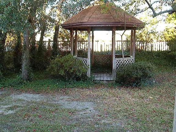 The gazebo in the common ground area