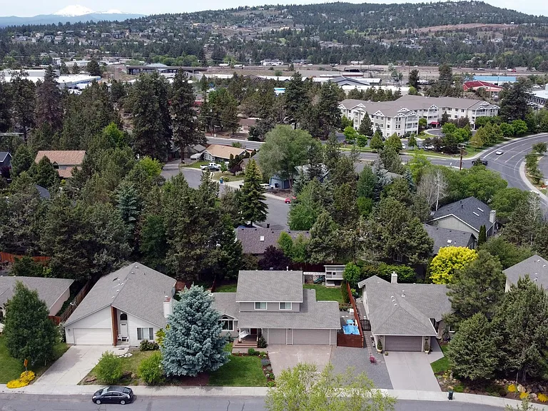 Aerial Looking West with Bachelor, Sisters in background