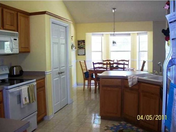 Large kitchen and dining