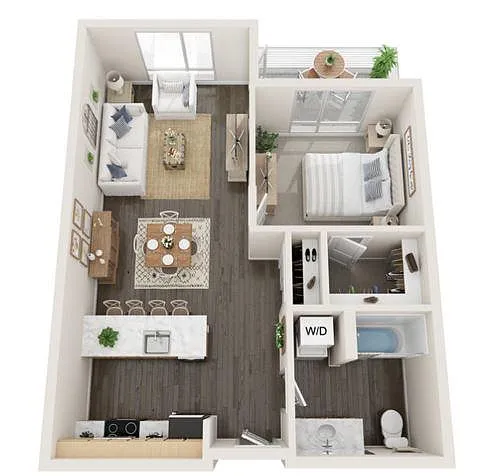 Floor plan Standard One Bedroom
