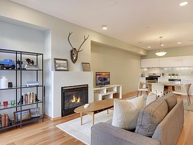 Stunning main level with high ceilings and stunning gas fireplace