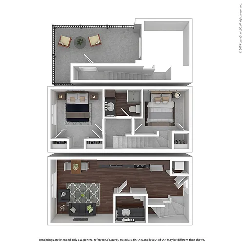 Floor plan 2x1.5 Townhome
