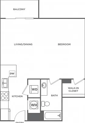 Studio (564 SF) Studio (564 SF)