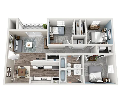 Floor plan Three Bedroom