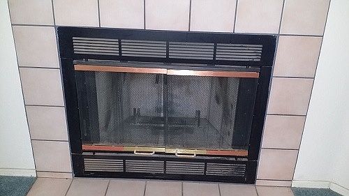 Woodburning fireplace