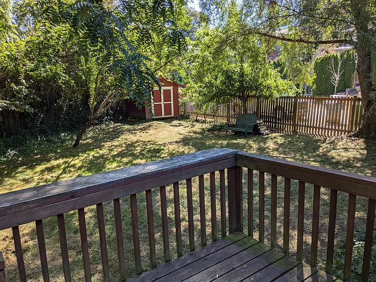 View from deck off of kitchen