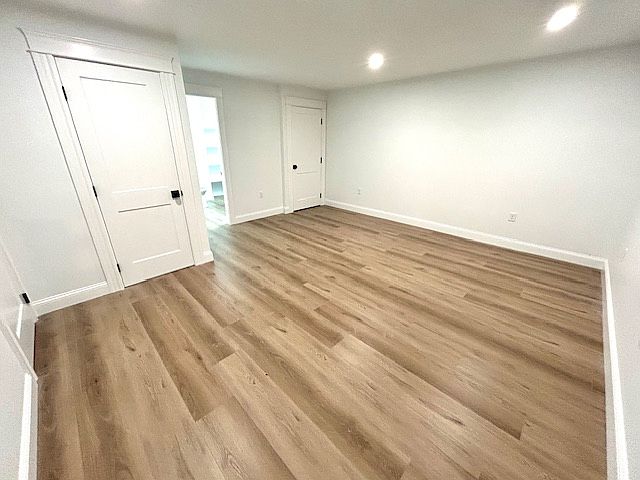 First bedroom, closet and bathroom
