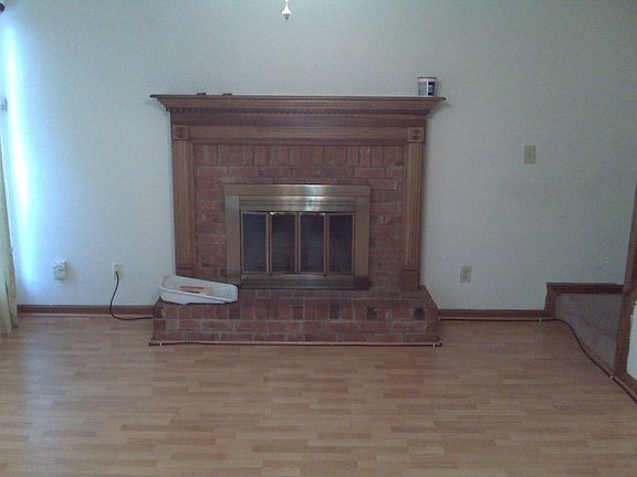 Red Brick Wood Fireplace